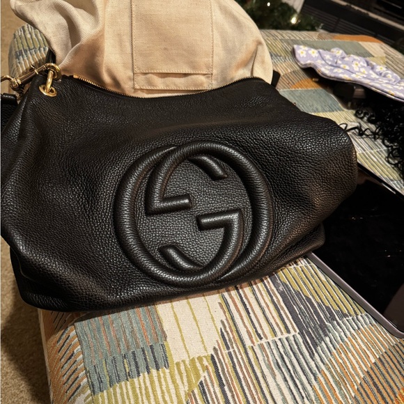 Gucci Black Hobo Bag with Gold Hardware - Picture 3 of 4